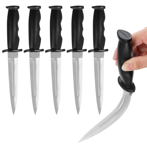 MEYAGOT 5 Pcs Gummi Trainingsmesser, Gummi Kampfkunst Trainingsmesser, Rubber Training Knife Übungsmesser Gefälschte Messer Gefälschte Gummimesser,