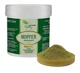 VITA IDEAL Vegan® HOPFEN - BLÜTEN 100g - PULVER - Humulus Iupulus - Tagesportion 660mg HOPFENBLÜTEN - getrocknet & gemahlen. Natürlich, pflanzlich & ohne Zusatzstoffe. Inklusive Messlöffel.