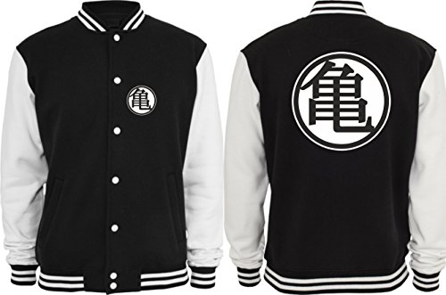 Textilhandel Hering Collegejacke - Son Goku (Schwarz/Weiß, L)