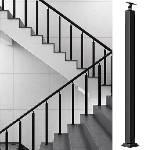 Verstellbarer 270° quadratischer Balusterpfosten für Decks und Treppen, Sicherheits-Handlaufspindeln für Dachböden und Flure, 95 cm Länge, 1 Packung – und stilvolle Geländer-Lösung