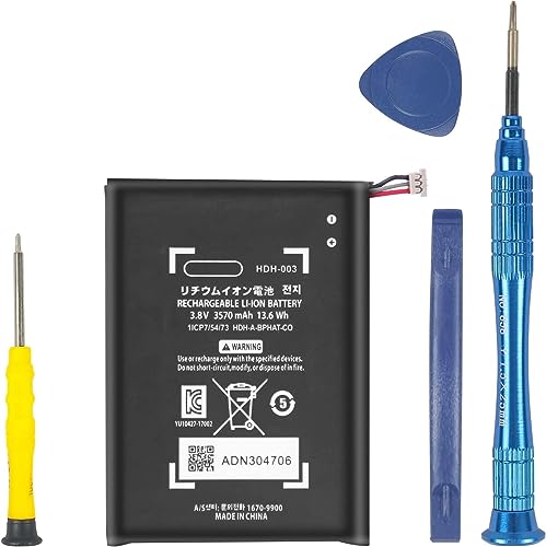 3570mAh Akku für Nintendo Switch Lite HDH-003 HDH-001 Spielkonsole, Li-Ion internes neues Upgrade 0 Zyklus hohe Kapazität Ersatzakku mit Reparaturwerkzeugsatz