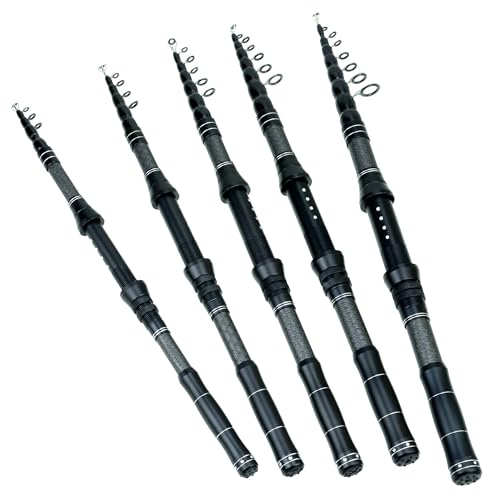 Lerutwis Modell YG066 1,8 m 2,1 m 2,4 m 2,7 m 3,0 m Multifunktions-Teleskop-Angelrute Carbon-Karpfenrute Tragbare Reise for frische Salzwasserforellen Spinnrute Pesca(2,7 Mio)