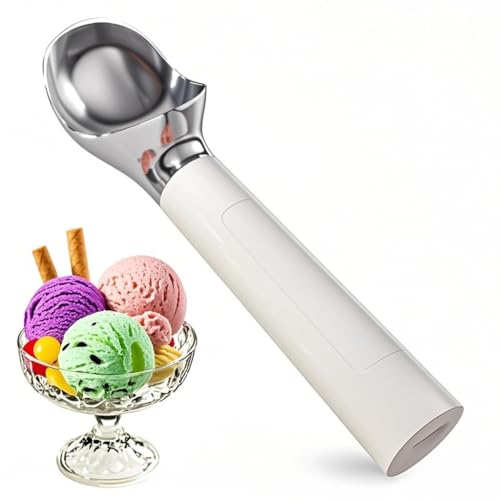 Eislöffel aus Edelstahl，Eisportionierer Beheizter，Smart Heated Ice Cream Scoop，Elektrische Beheizte Eisportionierer，LED LCD Display，Professioneller für Hartes Eis