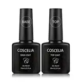 Coscelia Base Coat Top Coat UV Gel Nail Polish Base Coat & Top Coat Set Unterlack und Überlack für nägel