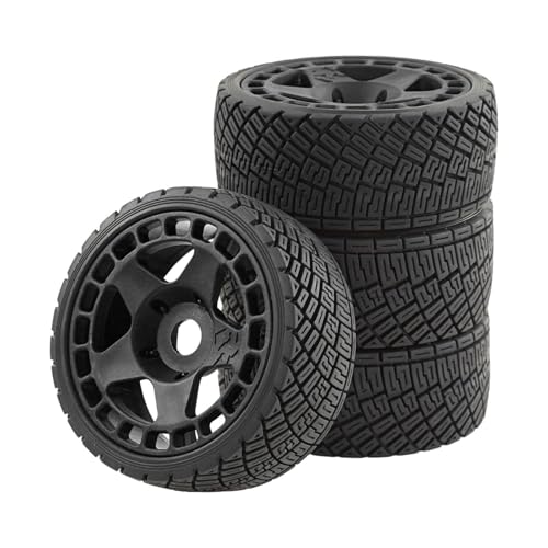 TTETTZ 4er Set RC Räder Und Reifen für 1:7 1:8 Crawler Autos, Schwarz