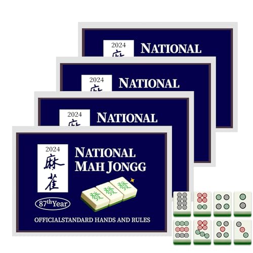 Generisch Mahjong -Spiel, Mahjong -Set, Karten 2025, 2025 Karte Offizieller Nationaler Standard Mah Jongg -Karten Set, großer Druckmah -Jongg -Karte 2025 großer Größe