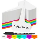 Gucass 160 Stück Pflanzenschilder aus Premium Kunststoff - 100 X Weiß + 60 X Bunt, Pflanzenstecker zum Beschriften wetterfest, Stecketiketten Pflanzen Für Gemüse, Kräuter, blumen