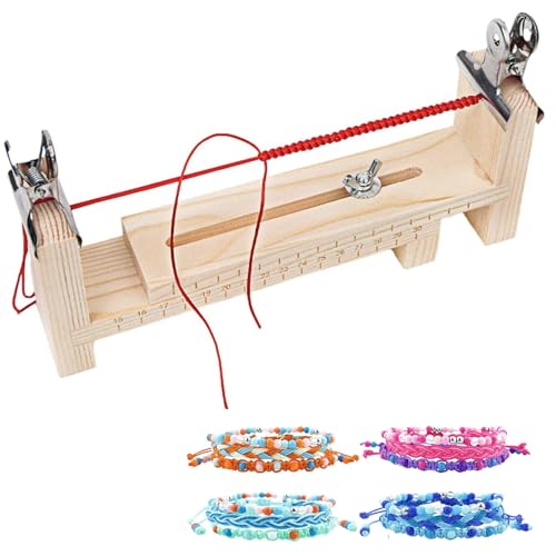 UESDU Armband Maker Holz, Paracord Jig Bracelet Maker Mit 2 Klemme Verstellbarer Armband Hersteller Schnur Wristband Maker Zum Paracord Hundehalsband Selber Machen