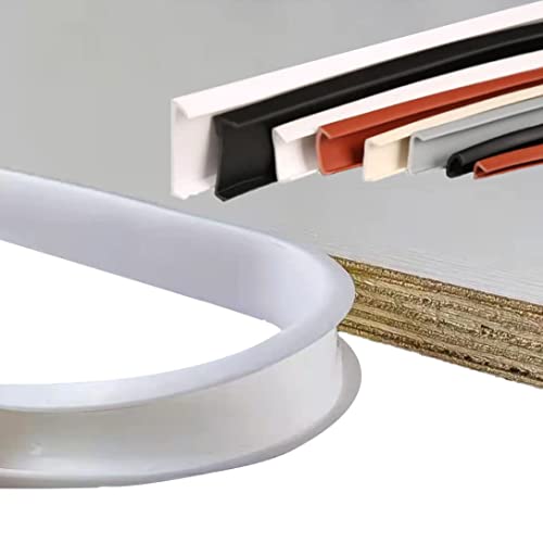 Kantenumleimer selbstklebend, Kantenschutz Baby, Eckenschutz Kantenschutz, U-Förmig TPE Kantenband für Schrankreparatur, Möbelrestaurierung und Renovierung (Weiß,U16mm*3m)
