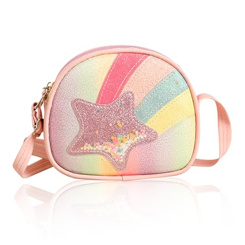 FOSDICK Kinder Umhängetasche Mädchen Kleine Handtaschen, Kinderhandtaschen, Handtasche Mädchen mit Verstellbare Schultergurt, Süße Crossbody Tasche Umhängetasche Kinder 3-10 Jahre