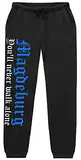 Magdeburg Never Walk Alone Jogginghose | Magdeburg Hose Magdeburg Fanartikel Ultras Sport Magdeburg Geschenk | M1 Schwarz (XL)