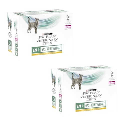 Purina Pro Plan Veterinary Diets EN GASTROINTESTINAL | Doppelpack | 2 x 10 x 85g | Nassfutter für Adulte Sensible Katzen im Frischebeutel | Bei gastrointestinalen Erkrankungen
