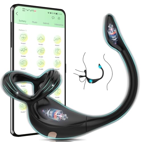 Dreieckiger Penisring Sex Spielzeug für die Männer, Penis Ring Erotik Sex spielzeug für Paare extrem sex, Cockring Erotisches Sexspielzeug für Klitoris, 10 Vibrationsmodi Dual Penisringe Massagegerät