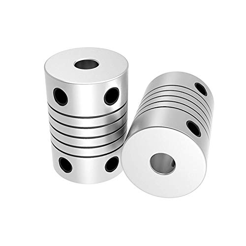 2 Stück Flexible Wellenkupplungen 5 mm bis 8 mm 19x25 Schrittmotor-Koppler Aluminiumlegierung CNC Gelenkverbinder Motor Shaft coupling 3/4/5/6/6.35/7/8/10mm (5mm*6mm)