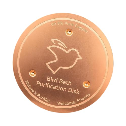 Bird Bath Copper Disk | Bird Bath Cleaner | Reinigungsscheibe für Vogelbäder aus Kupfer mit Dreipunkthalterung | Praktische Reinigungsschale für Vogelbäder im Freien für Garten & Rasen
