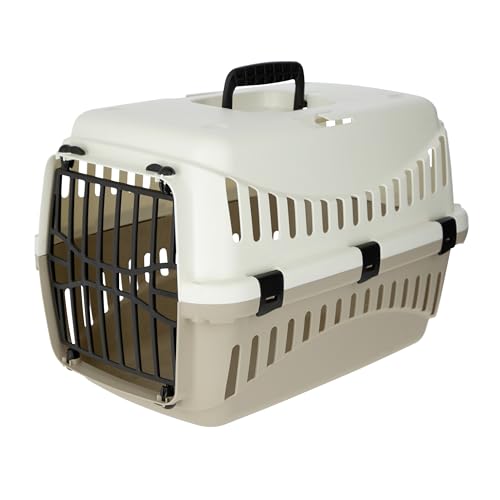 Kerbl Transportbox Expedion (Farbe creme/taupe, L x B x H 45 x 30 x 30 cm, max. Tiergewicht 10 kg, aus Kunststoff) 81346