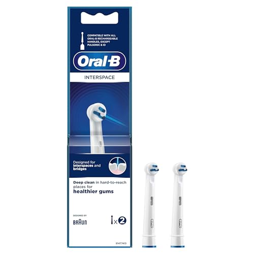 Oral-B Interspace Aufsteckbürsten für elektrische Zahnbürste, 2 Stück, für Zahnzwischenräume, Brücken & Implantate