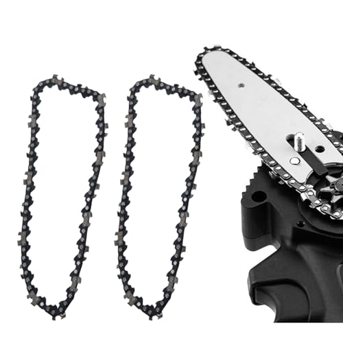 Candeon 6 Zoll Kettensäge Kette, 2 Stück Sägeketten Kettensäge Ersatzkette Für Alle 6" Akku Mini Kettensägen, Schwarze Kettensägenkette Akku Kettensägen Kette Mit 36 ​​treibgliedern Für Holzschnitt