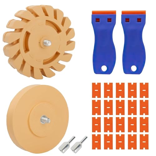 Eraser Wheel Set,Decal Remover,Decal Remover Tool,Scraper Tool And Rubber Wheel Set, Zum Entfernen Von Vereiteln, Klebstoffresten, Folien Und Aufklebern