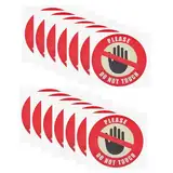 EMSea Vinyl-Aufkleber "Do Not Touch", rund, 15,2 cm, für Wände, Autos, LKWs, Stoßstangen, Glasfabriken, Baustellen, 15 Stück
