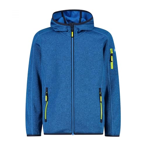 CMP Unisex Kinder Strickjacke mit Fester Kapuze, River-Darker, 176