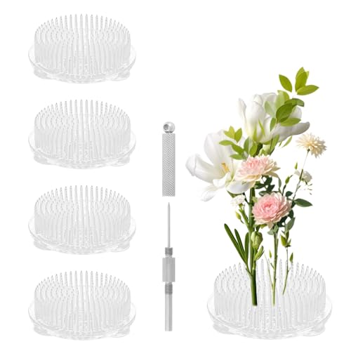 5Teiliges Flower Frog Set Für Blumenarrangements Und Pflanzen Dekoration Ikebana Blumenigel Steckigel Vase Für kreative Kunstwerke Und Stilvolle Büro Und Wohnraumgestaltung