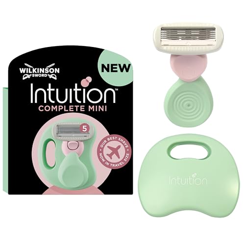WILKINSON SWORD Intuition Complete Mini-Damenrasierer mit Reiseetui, für schwer erreichbare Zonen wie Bikinizone, Achseln, Knie & Knöchel, mit Skin Protect Gel für eine samtweiche Rasur