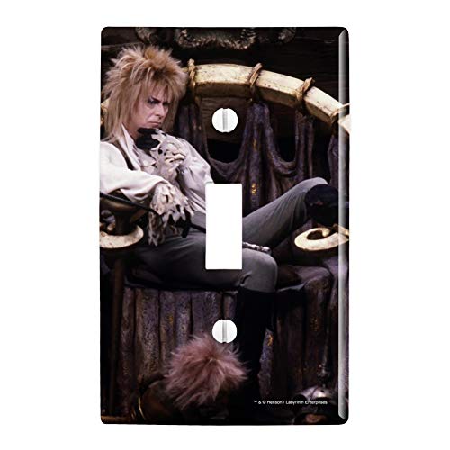 GRAPHICS & MORE Goblin King Jareth aus dem Labyrinth sitzend auf Thron, David Bowie, Kunststoff-Wanddekoration, Kippschalter
