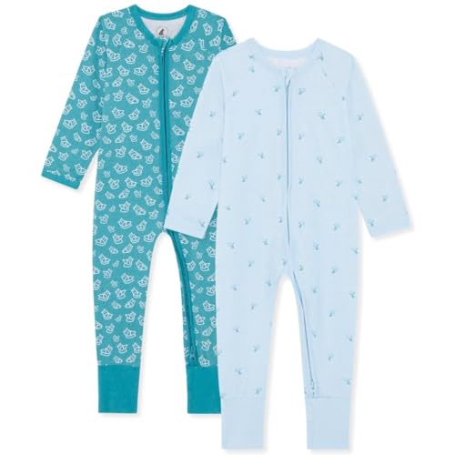 Bramble & Bear Unisex Baby (2er-Pack) Kleinkind- Und Baby-schlafanzüge Sleepsuit, Gelbbraun Und Blaugrün, 3-4 Jahre EU