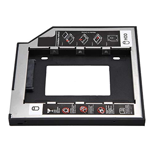 Brightassistant Universal Sata 2Nd HDD Ssd Fest Platten Caddy 9,5 Mm für Cd/DVD-Rom Optischer Schacht für HDD Sataii Sdd Fest Platten Halterung