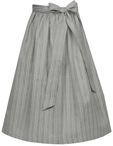 MarJo Dirndlschürze Windach 70cm Länge salbei | Schlichte Schürze für Dirndl | Jacquard zum Binden (salbei, S)