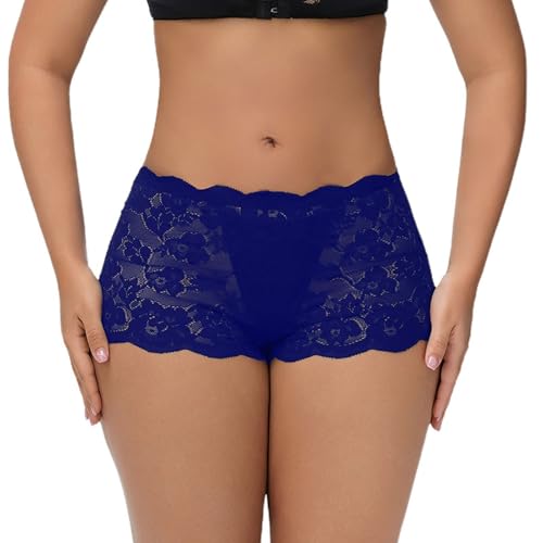 2025 - Damen Spitzenhose Unterwäsche Jungen Klein (Blue, XS)