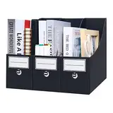 komstuon 6 Stück Stehsammler Pappe Zeitschriftensammler,Zeitschriftenbox aus Karton,Desktop-Speicher für Dateien im Büro zu Hause