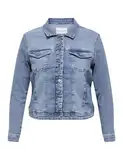 ONLY CARMAKOMA Damen CARWESPA LS Jacket DNM NOOS Jacke, Light Blue Denim, 50