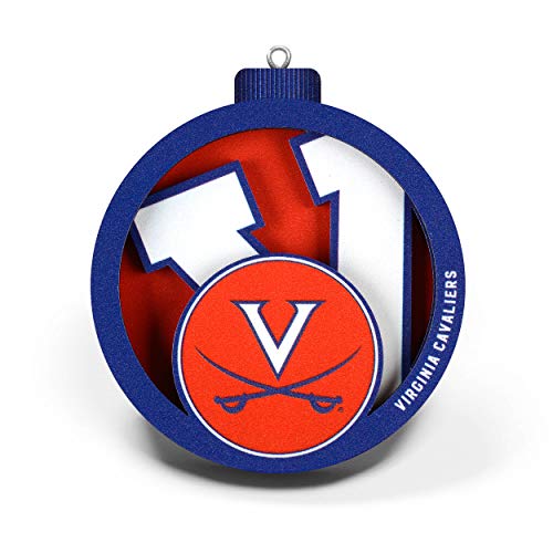 YouTheFan NCAA Virginia Cavaliers 3D Logo Serie Ornament