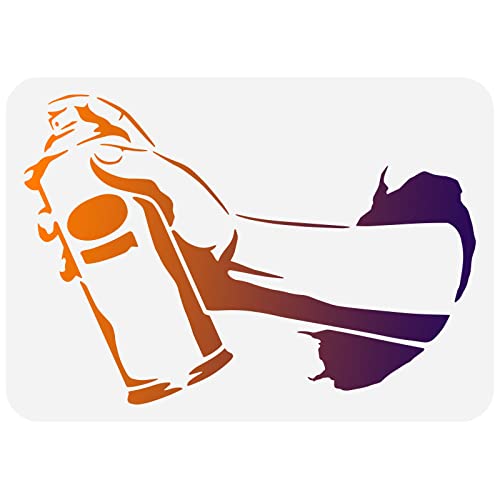 FINGERINSPIRE Graffiti Sprühdosen Schablone 29.7x21cm Ausgehöhlter Arm Handzeichnung, Bastelschablone Wiederverwendbare PET Graffiti Wandschablone Auf Papier, Fliesen, Möbel, Fenster, Tür, Segeltuch