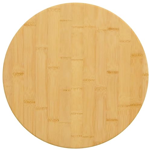 Tischplatte Ø50x2,5 cm Bambus,Tischplatte Bambus rund 50 cm Durchmesser, belastbar und pflegeleicht Tischplatten