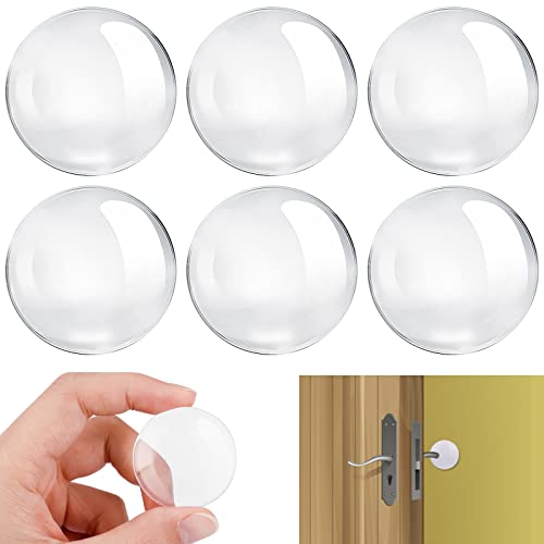 GUGUGO 6 Stück Gummipuffer Selbstklebend, Türpuffer Transparent, Gummifüße Selbstklebend, Türstopper Wand Transparent, Türklinken Stopper, Elastikpuffer Transparent Selbstklebend für Tür, Wände