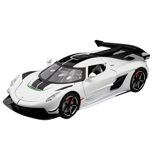 1:22 Für Skala Die Guss Metalllegierung Modell Koenigsegg Jesko Jeskers Sportwagen Spielzeugkollektion Display Dekorationen Druckgussmodelle Motorfahrzeuge(White)