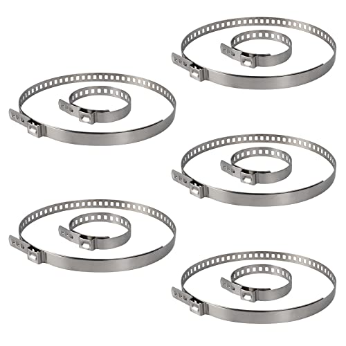 10 Stück Universal Achsmanschetten Schellen, 31.75 mm bis 127 mm Klemmschelle Ohrschelle, Edelstahl CV Schlauchschellen Set, 5X groß 5X klein Axle CV Joint-Boot-Klemmen Kit
