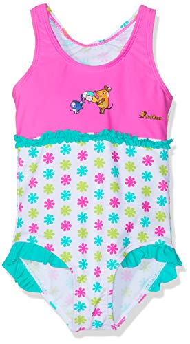 Playshoes UV-Schutz Badeanzug Mädchen Schwimmanzug Badebekleidung, Die Maus Blumen, 110/116