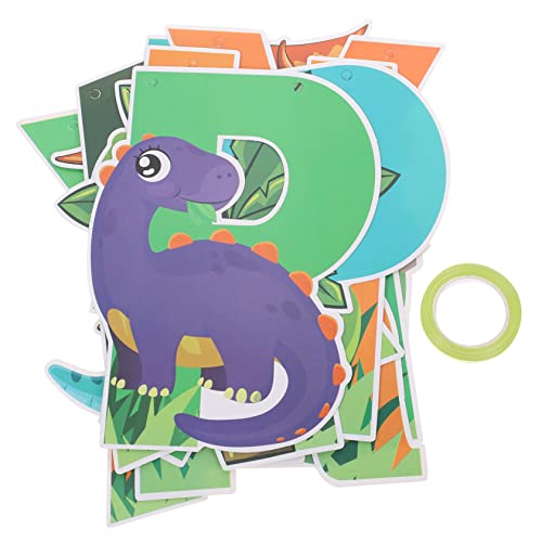 CIMAXIC Dinosaurier Geburtstagsbanner Dekoration Für Kindergeburtstag Happy Birthday Wimpel Girlande Deko Set Für Dino Themenpartys Ideal Für Jungen Und ädchen Lang Leuchtende