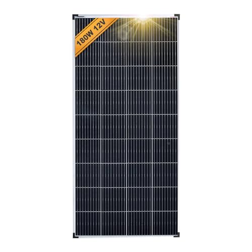 enjoy solar® Monokristallines Solar panel deal für Wohnmobil, Gartenhäuse, Boot (Mono 180W)