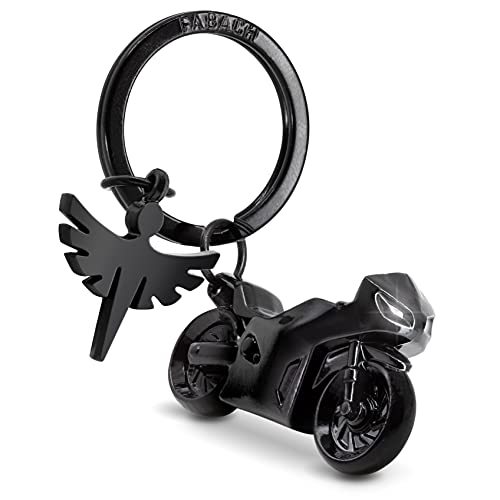 FABACH Motorrad Schlüsselanhänger Mit Schutzengel - Geschenk Für Motorradfahrer - Glücksbringer Engel 'Fahr Vorsichtig'