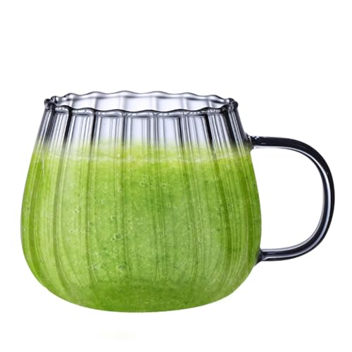 Klare -Tassen | Konvexe Glastassen mit großem Fassungsvermögen von 400 ml, spülmaschinenfest | Gastronomieprodukte für kohlensäurehaltiges Wasser, Milchtee, Milchpulver, Kaffee