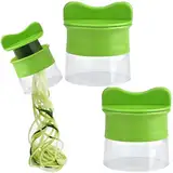 2 STÜCK Spiralschneider Gemüse Spiralizer und Gemüse Nudel Schneider Kompakt und Platzsparend, Ergonomisch, Zerlegbar Schneidet Spiralen,Stücke Kinderleicht für mehr Obst