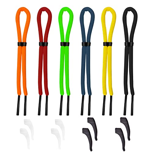 Brillenband Schwimmfähig,6 Stück Schwimmfähiges Brillenband,Brillen Sportbänder 6 Farben,Schwimmendes Wassersport Brillensicherung für segeln,surfen & mehr,Sportbrillenband für Damen,Herren & Kinder