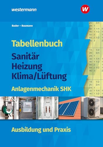 Tabellenbuch Sanitär-Heizung-Klima/Lüftung: Anlagenmechanik SHK Ausbildung und Praxis Tabellenbuch (Tabellenbuch Sanitär-Heizung- Lüftung)
