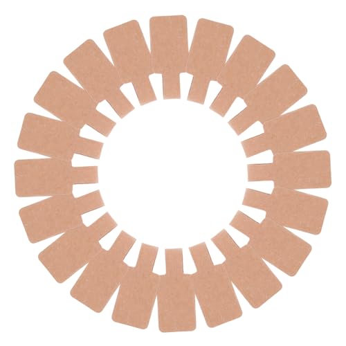 Gatuida 1 Satz Schmuckaufkleber Kraftetiketten Schmuck-aufkleber-tags Schmuckanhänger Für Die Preisgestaltung Leerer Aufkleber Positive Zitataufkleber Papier Light Brown 300st