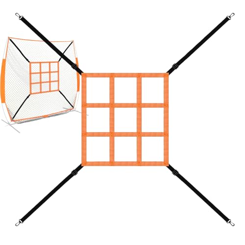 Strike Zone Target - Pitching Target Strike Zone, Verstellbare Baseball-Softball-Pitching-Zielscheibe | Baseball-Übungsnetz zum Schlagen, Schlagen und Fangen, Befestigungsgurt Tragbares